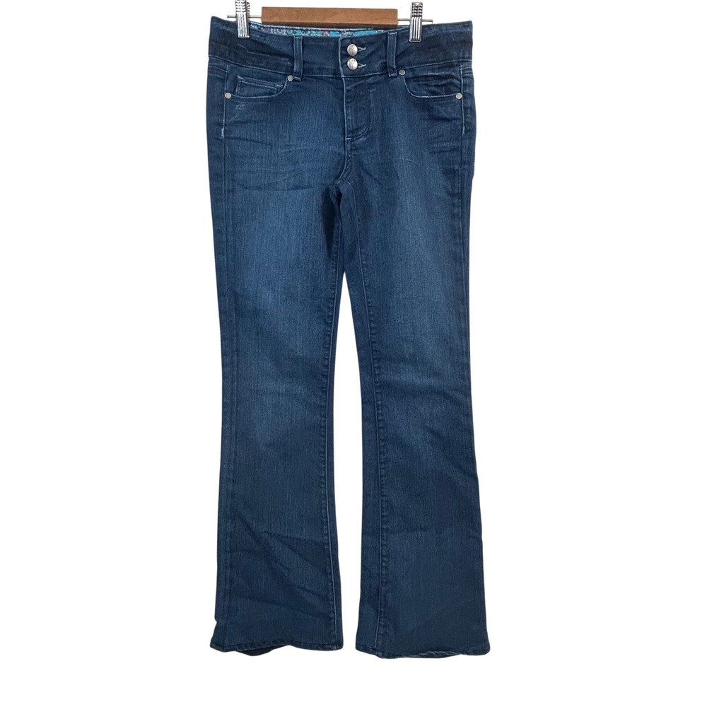 Paige Premium Denim Hidden Hills Womens Jeans 27 Dark Wash Bootcut Stretch USA